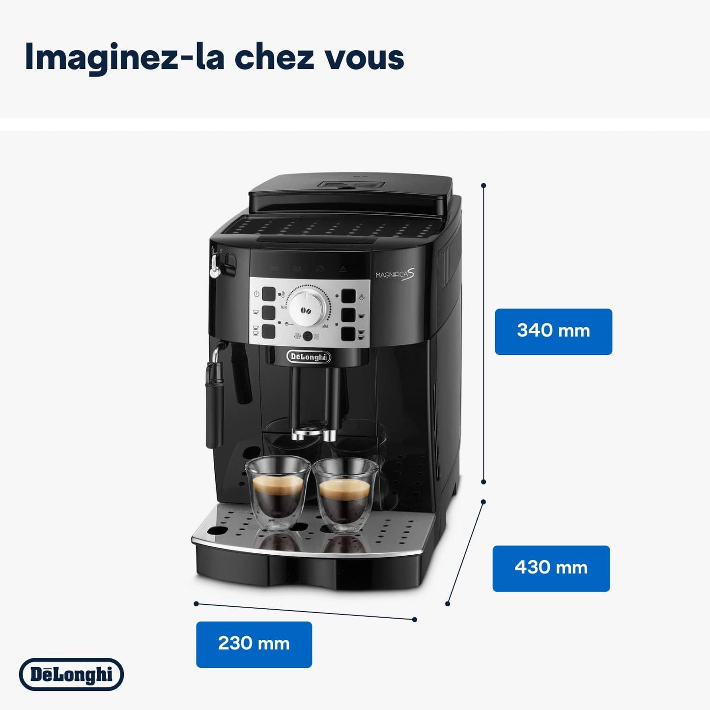 De'Longhi Magnifica S Machine espresso full automatique avec broyeur (ECAM22.110.B)